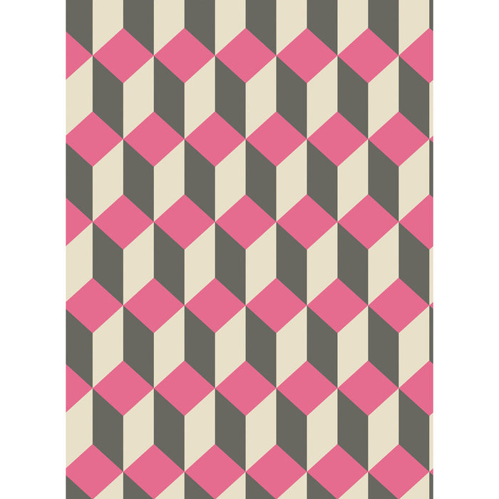 Cole & Son Delano Pink And Black Wallpaper Sample 105/7033.CS.0