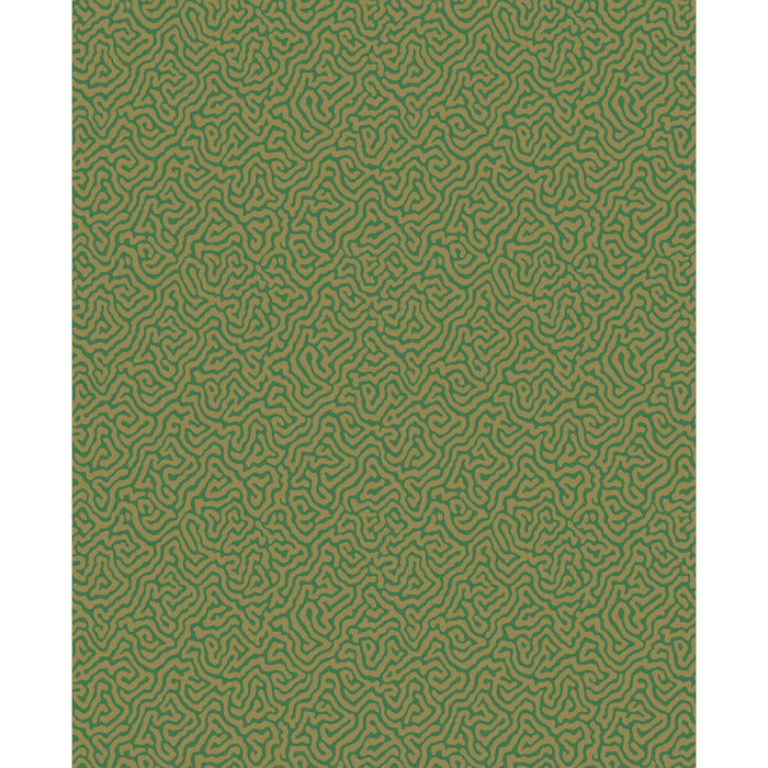 Cole & Son Vermicelli Green & Gold Wallpaper Sample 107/4022.CS.0