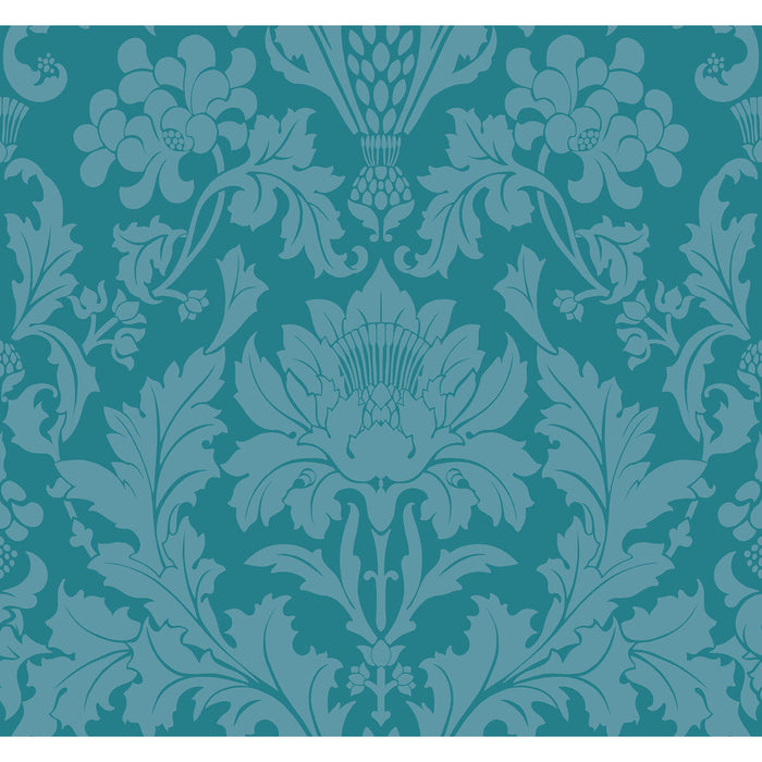 Cole & Son Fonteyn Teal Wallpaper Sample 108/7033.CS.0