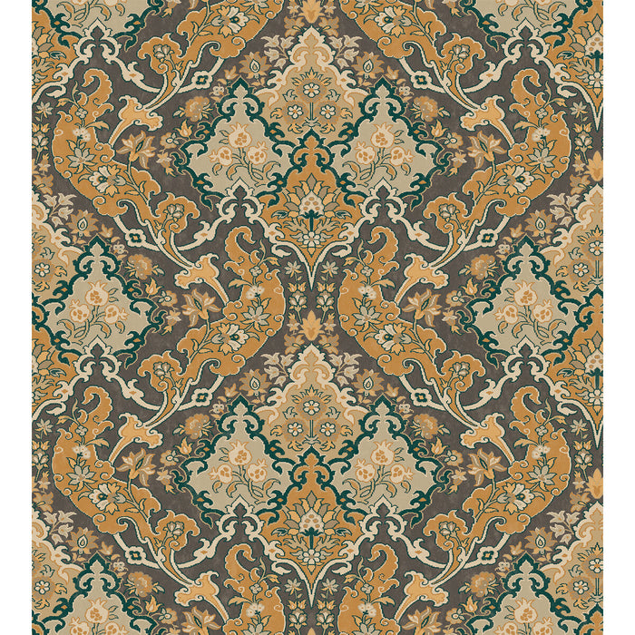 Cole & Son Pushkin Ginger & Charcaol Wallpaper Sample 108/8042.CS.0