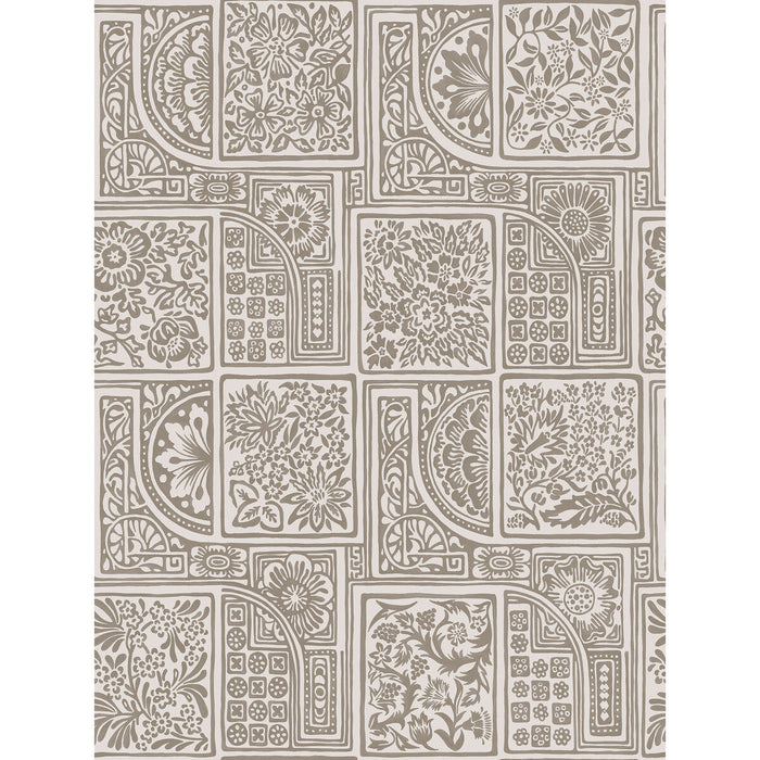 Cole & Son Bellini Stone & Gilver Wallpaper Sample 108/9048.CS.0