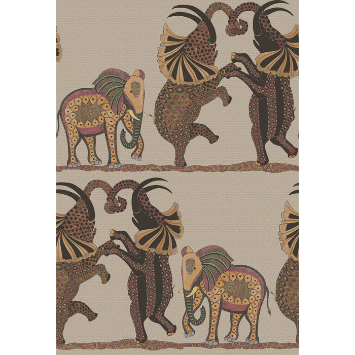 Cole & Son Safari Dance Red & Linen Wallpaper Sample 109/8038.CS.0