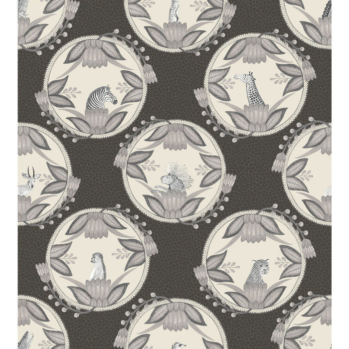 Cole & Son Ardmore Cameos Black & White Wallpaper Sample 109/9043.CS.0