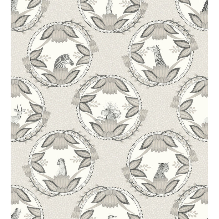 Cole & Son Ardmore Cameos Grey Wallpaper Sample 109/9044.CS.0