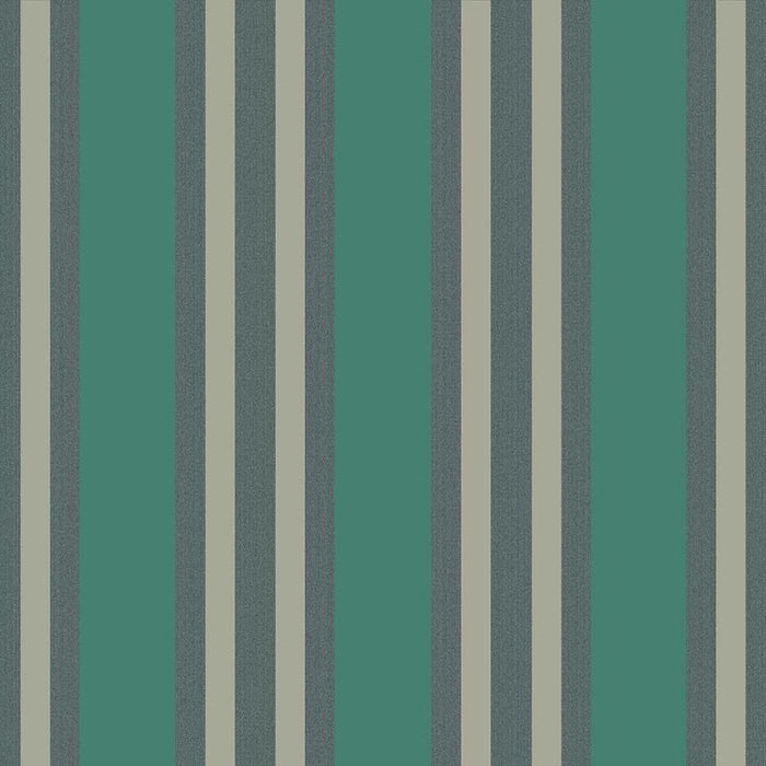 Cole & Son Polo Stripe Teal/Gilver Wallpaper Sample 110/1002.CS.0