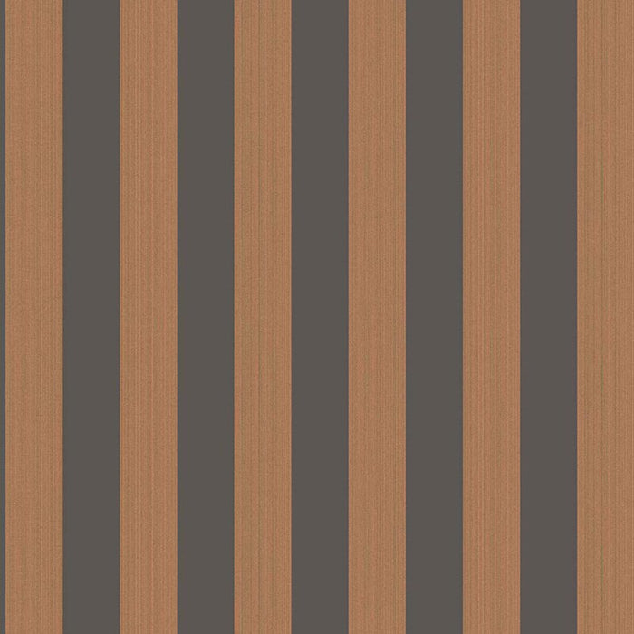 Cole & Son Regatta Stripe Tan + Black Wallpaper Sample 110/3017.CS.0