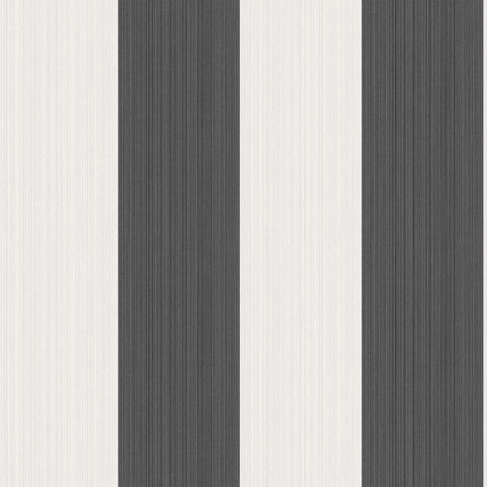 Cole & Son Jaspe Stripe Black + White Wallpaper Sample 110/4025.CS.0