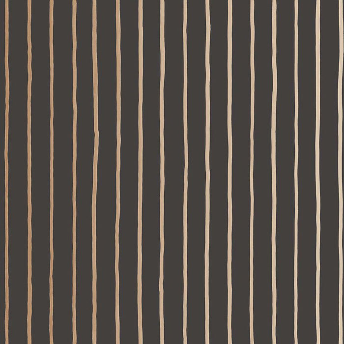 Cole & Son College Stripe Charcoal+Gold Wallpaper Sample 110/7034.CS.0