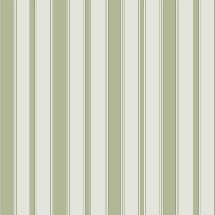 Cole & Son Cambridge Stripe Leaf Green Wallpaper Sample 110/8038.CS.0