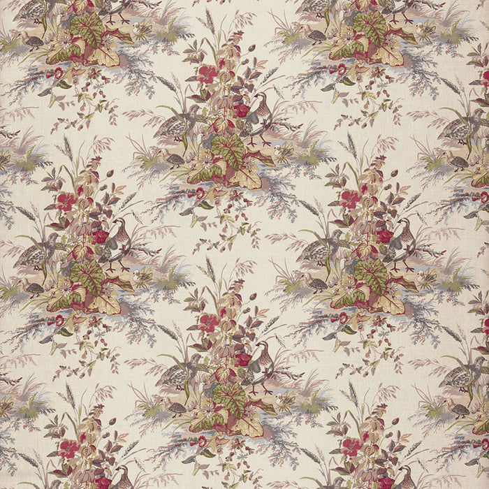 Schumacher Quail Meadow Winter Fabric Sample 1106021