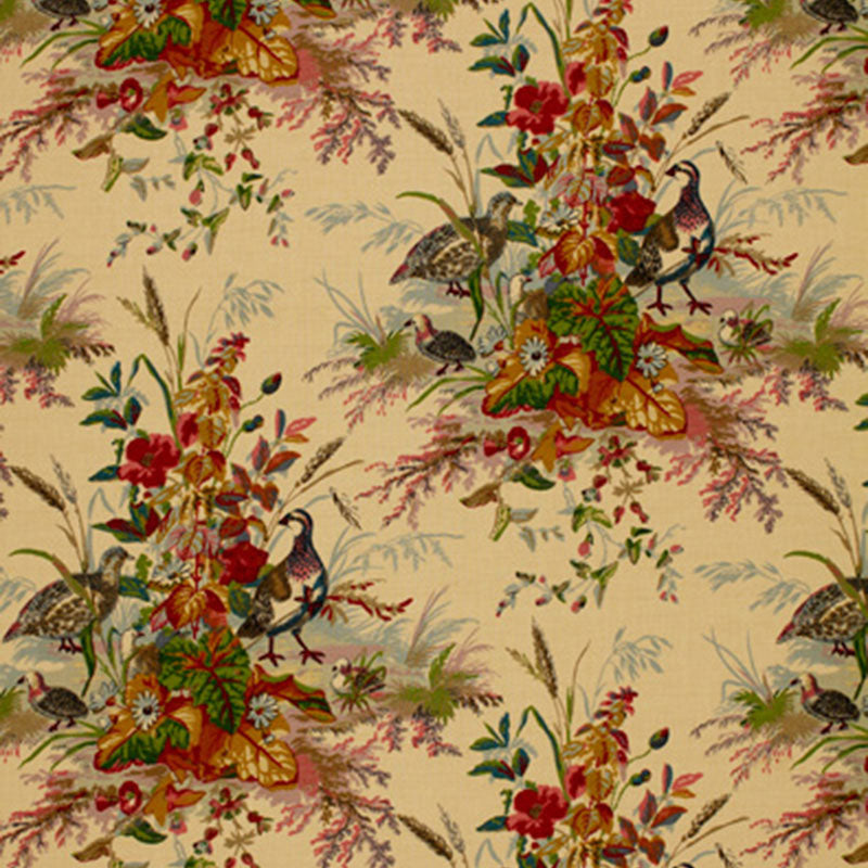 Schumacher Quail Meadow Summer Fabric 1106032