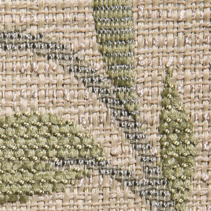 Calvin Tea Leaves (ls) Green Tea Fabric Sample 11110