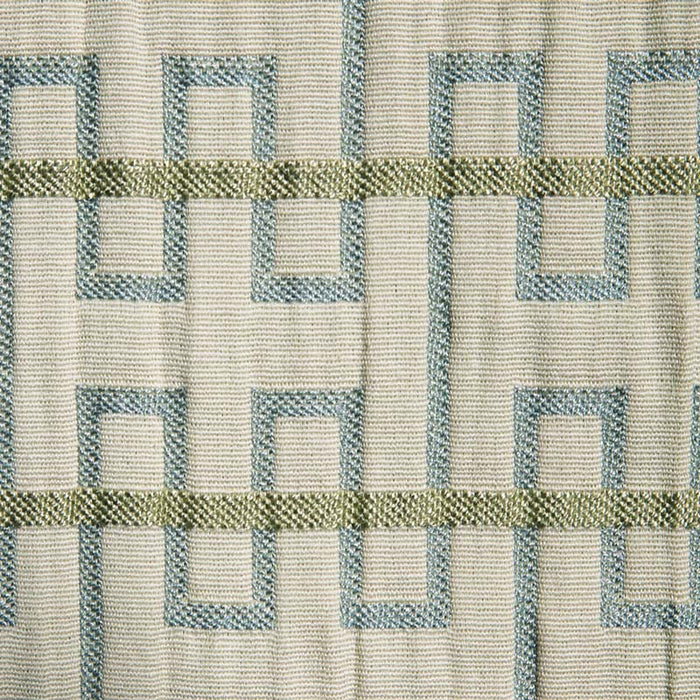 Calvin Labyrinth (11149) (ls) Lime & Ice Blue Fabric Sample 11149