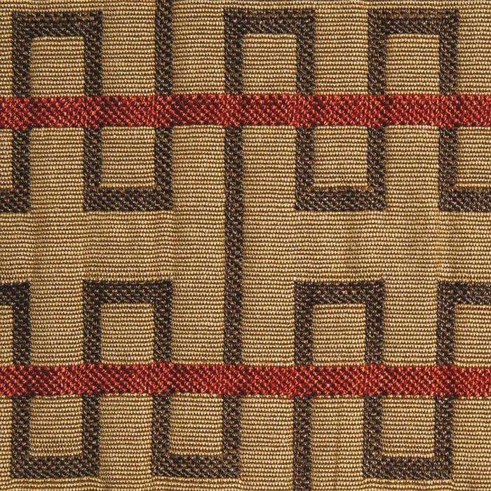 Calvin Labyrinth (11149) (ls) Camel & Lacquer Fabric Sample 11152