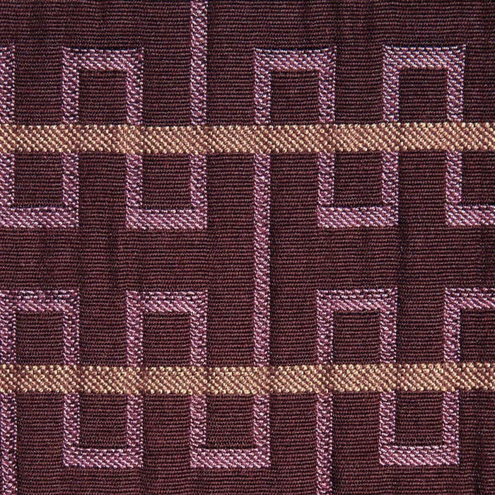 Calvin Labyrinth (ls) Espresso & Orchid Fabric Sample 11154