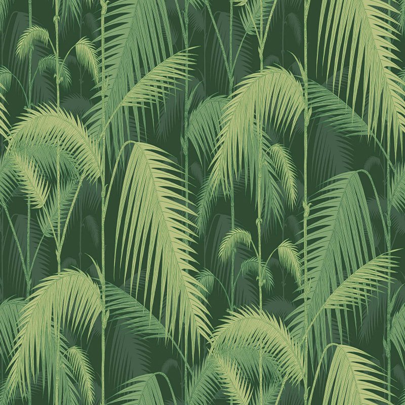 Cole & Son Palm Jungle Leaf Green Wallpaper Sample 112/1003.CS.0