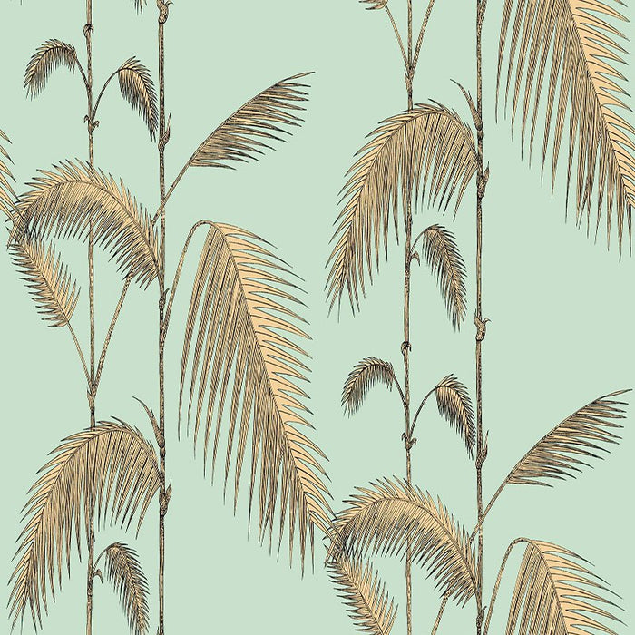 Cole & Son Palm Leaves Mint/Yellow Wallpaper Sample 112/2006.CS.0