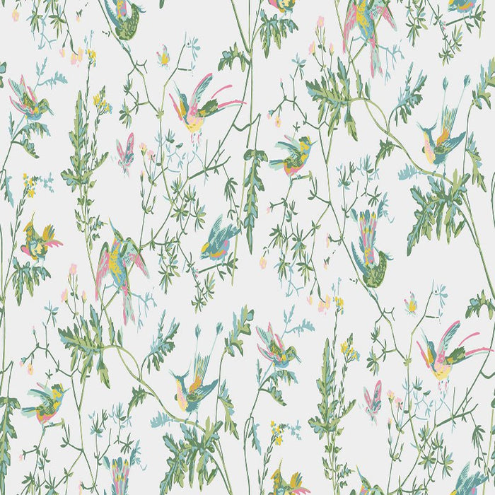 Cole & Son Hummingbirds Green/Pink Wallpaper Sample 112/4015.CS.0