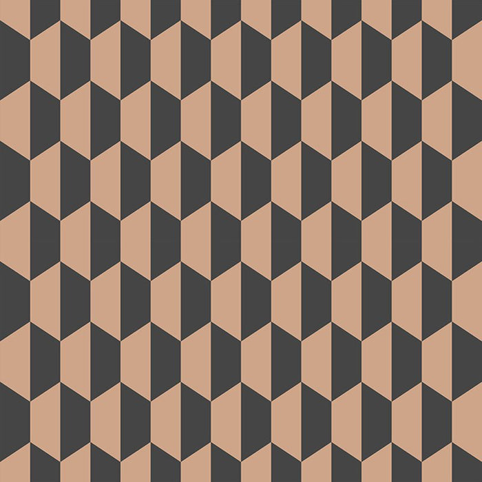 Cole & Son Petite Tile Charcoal/Bronze Wallpaper Sample 112/5022.CS.0