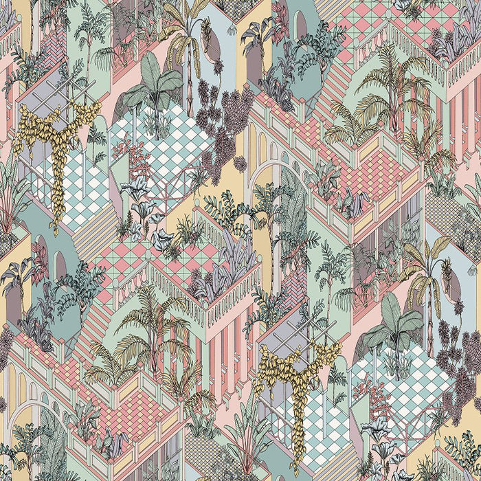 Cole & Son Miami Pastel Wallpaper Sample 112/6023.CS.0