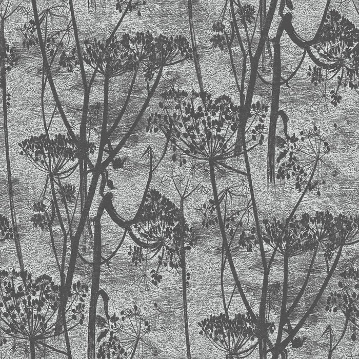 Cole & Son Cow Parsley Charcoal Wallpaper Sample 112/8026.CS.0