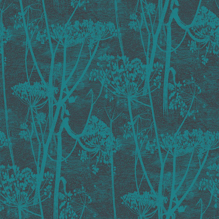 Cole & Son Cow Parsley Teal Wallpaper Sample 112/8030.CS.0