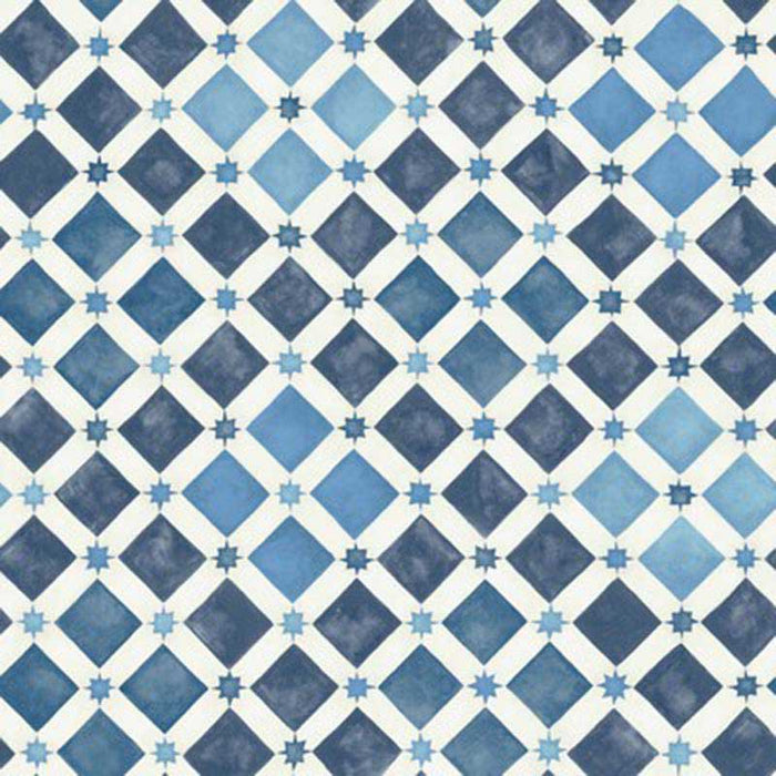 Cole & Son Zellige China Blue & White Wallpaper Sample 113/11032.CS.0