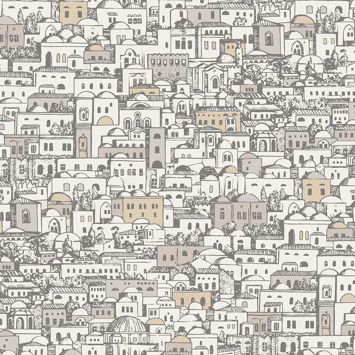 Cole & Son Mediterranea White/Gilver Wallpaper Sample 114/19038.CS.0