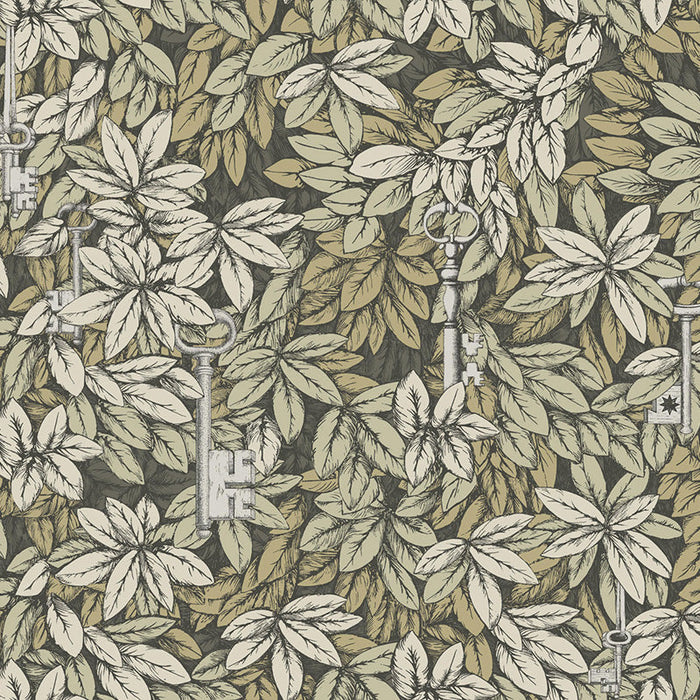 Cole & Son Chiavi Segrete Gilver & Gold Wallpaper Sample 114/9017.CS.0