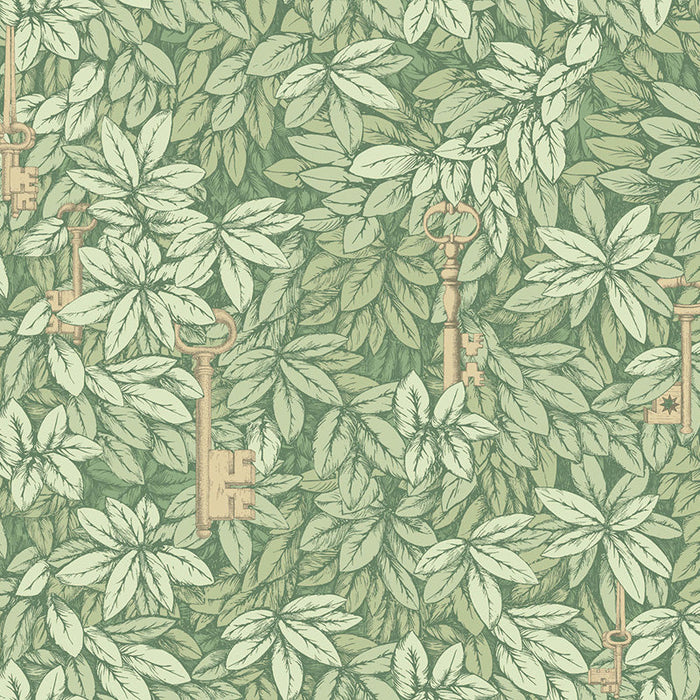 Cole & Son Chiavi Segrete Olive Wallpaper Sample 114/9018.CS.0