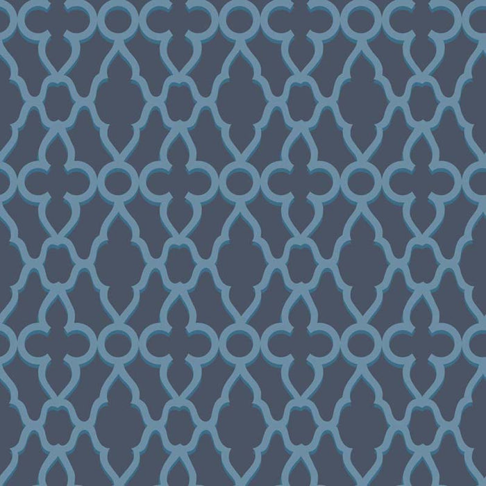 Cole & Son Treillage Cerulean/Midnig Wallpaper Sample 116/6024.CS.0