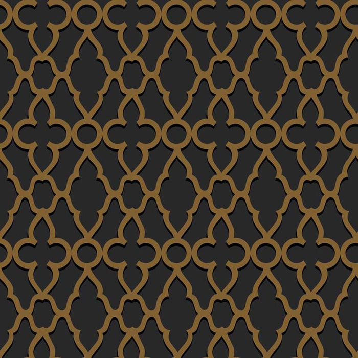 Cole & Son Treillage M Bronze/Char Wallpaper Sample 116/6025.CS.0