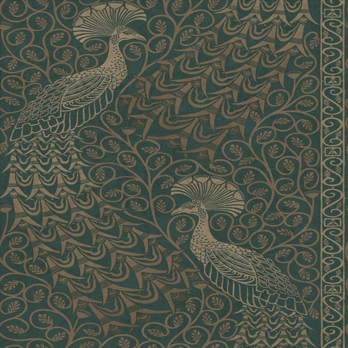 Cole & Son Pavo Parade Mgilver/Green Wallpaper Sample 116/8031.CS.0