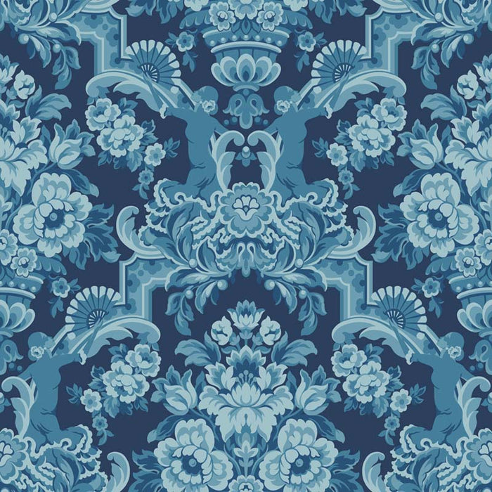 Cole & Son Lola China Blues On Midnight Wallpaper Sample 117/13041.CS.0