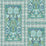 Cole & Son Triana Teal & Dark Teal On Denim Wallpaper Sample 117/5014.CS.0