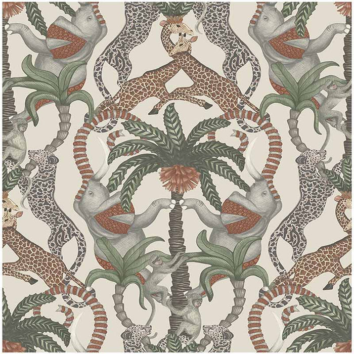 Cole & Son Safari Totem Trct&Frstgrn/Stn Wallpaper Sample 119/2011.CS.0