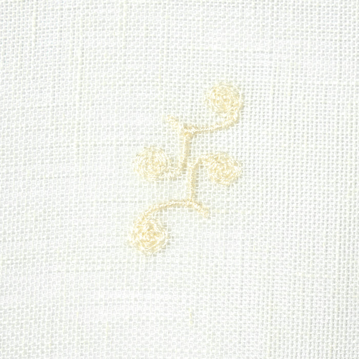 Schumacher Vale Embroidered Sheer Ivory Fabric Sample 12230