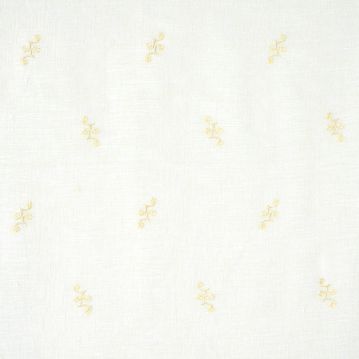 Schumacher Vale Embroidered Sheer Ivory Fabric 12230