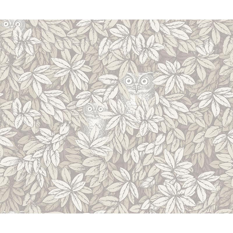 Cole & Son Foglie E Civette White Wallpaper 123/11052.CS.0