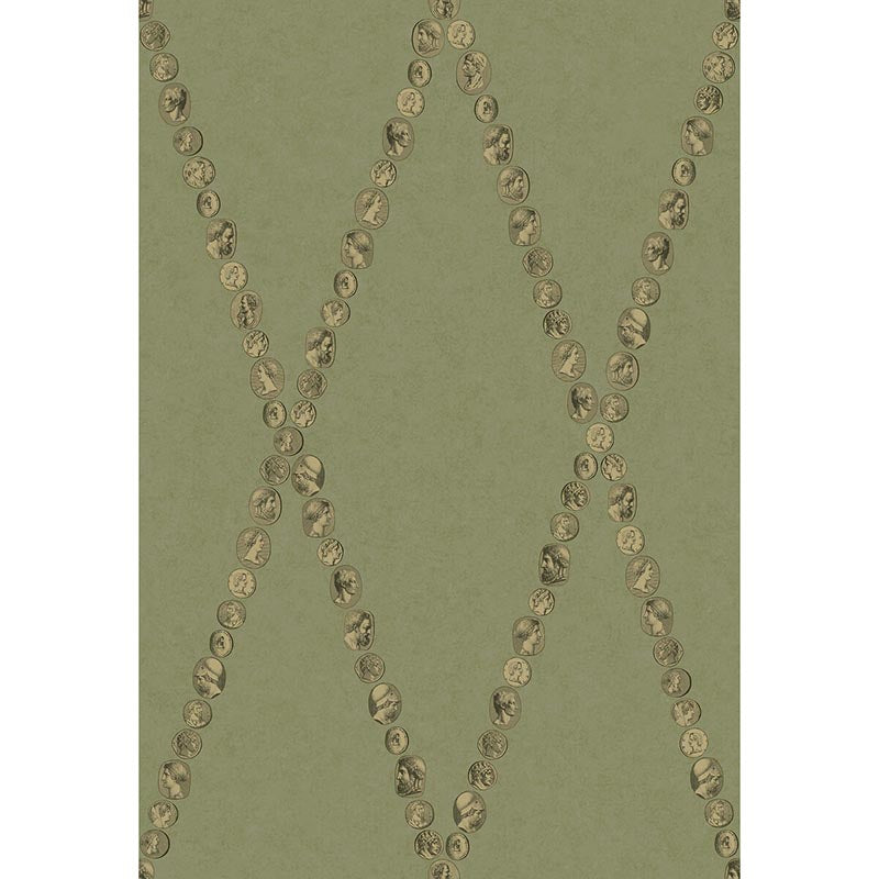 Cole & Son Cammei Olive Wallpaper 123/4016.CS.0