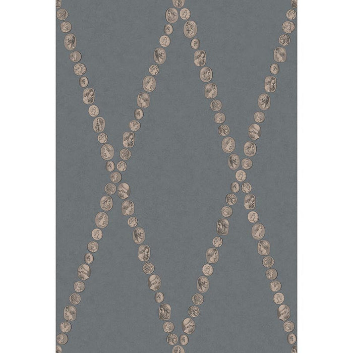 Cole & Son Cammei Slate & Rose Gold Wallpaper Sample 123/4020.CS.0