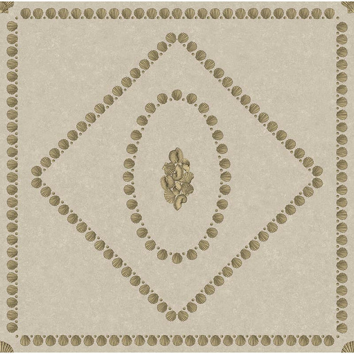 Cole & Son Conchiglie Gold On Stone Wallpaper Sample 123/5025.CS.0