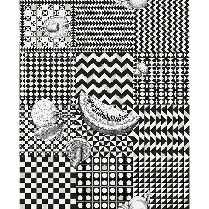 Cole & Son Frutta E Geometrico Black Wallpaper 123/6030.CS.0