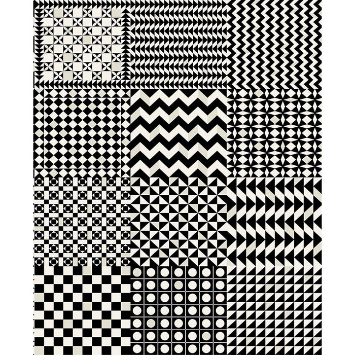 Cole & Son Geometrico Black & White Wallpaper 123/7032.CS.0