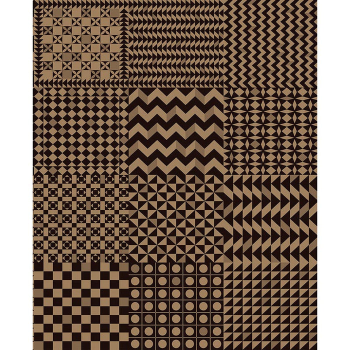 Cole & Son Geometrico Black & Gold Wallpaper Sample 123/7036.CS.0