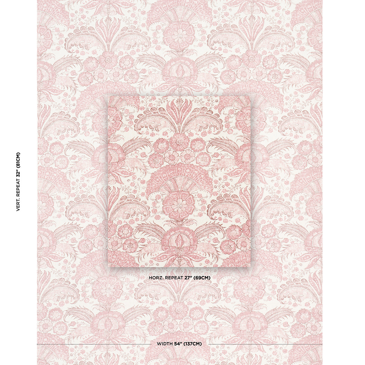 Schumacher Calicut Blush Fabric 1283005