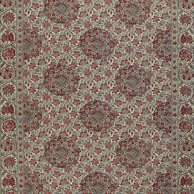 Schumacher Kaya Medallion Document Fabric 1296000