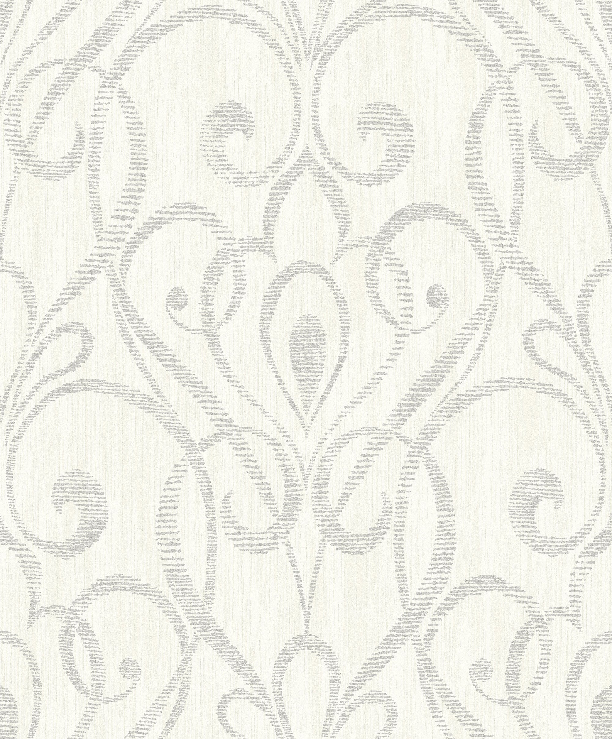 Seabrook Designs Paisley Damask Light Grey Wallpaper Sample 1301820