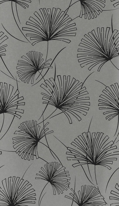 Seabrook Designs Palm Charcoal Wallpaper Sample 1302402