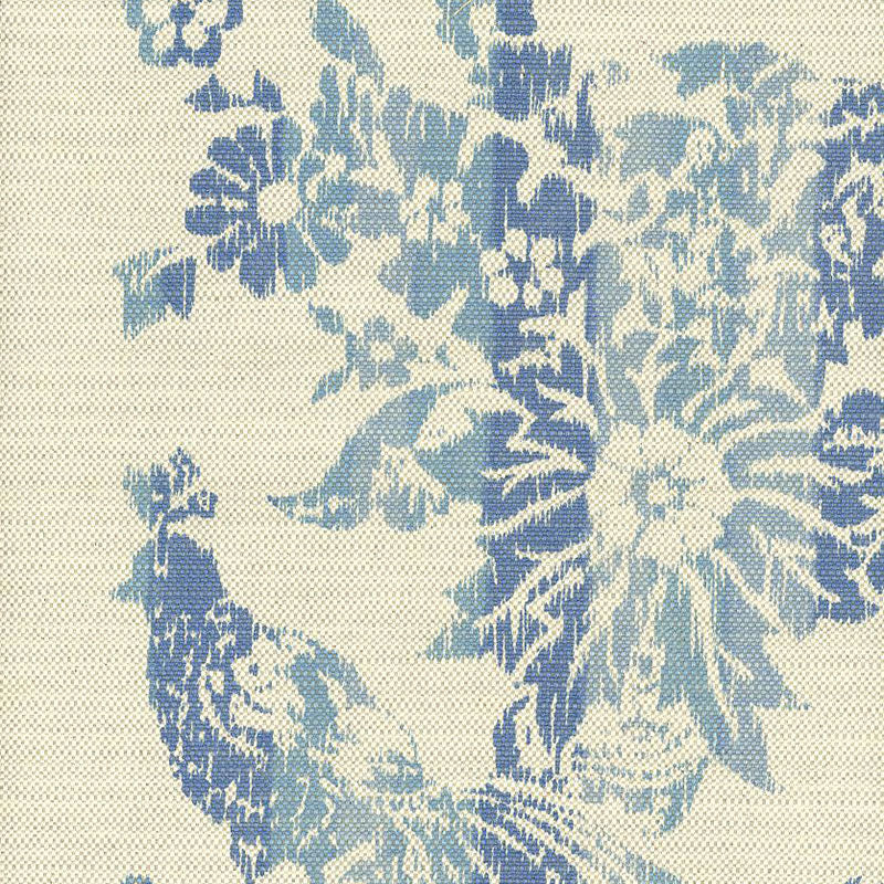 Schumacher Cooper House Ikat Indigo Fabric 1308000